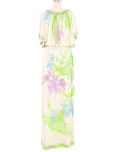 Leonard Floral Print Jersey Maxi Dress Dress arcadeshops.com