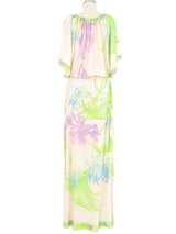 Leonard Floral Print Jersey Maxi Dress Dress arcadeshops.com