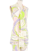 1960s Mr. Dino Pastel Printed Pant Ensemble Suit arcadeshops.com