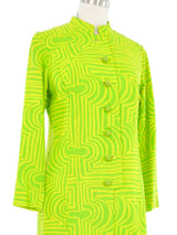 Lime Green Optical Printed Jacket Jacket arcadeshops.com