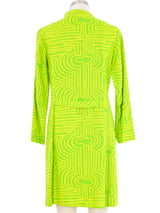 Lime Green Optical Printed Jacket Jacket arcadeshops.com