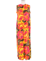 Oversized Abstracted Floral Print Jumpsuit Jumpsuit arcadeshops.com