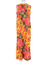 Oversized Abstracted Floral Print Jumpsuit Jumpsuit arcadeshops.com