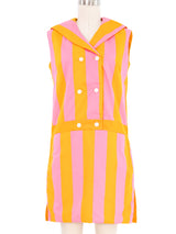 1960s Candy Striped Two Piece Play Suit Suit arcadeshops.com
