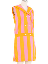 1960s Candy Striped Two Piece Play Suit Suit arcadeshops.com