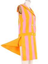 1960s Candy Striped Two Piece Play Suit Suit arcadeshops.com