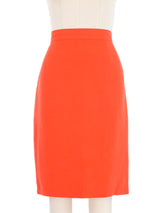 Thierry Mugler Coral Tie Front Skirt Ensemble Suit arcadeshops.com