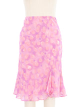 Escada Pink Chiffon Polka Dot Skirt Ensemble Suit arcadeshops.com
