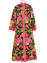Floral Quilted Silk Duster Outerwear arcadeshops.com