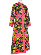 Floral Quilted Silk Duster Outerwear arcadeshops.com