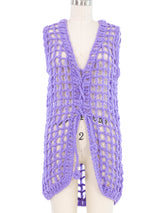 1960s Purple Crochet Vest Top arcadeshops.com