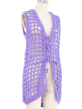 1960s Purple Crochet Vest Top arcadeshops.com