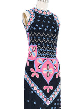 Optical Printed Sleeveless Maxi Dress Dress arcadeshops.com