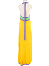 Giorgio di Sant'Angelo Colorblock Halter Maxi Dress Dress arcadeshops.com
