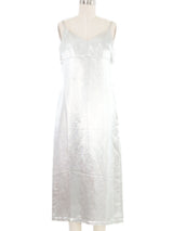 Clements Ribeiro Silver Lurex Slip Dress Dress arcadeshops.com