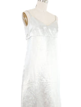 Clements Ribeiro Silver Lurex Slip Dress Dress arcadeshops.com