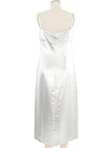 Clements Ribeiro Silver Lurex Slip Dress Dress arcadeshops.com