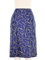 1997 Prada Satin Vine Print Skirt Bottom arcadeshops.com