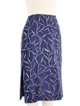 1997 Prada Satin Vine Print Skirt Bottom arcadeshops.com