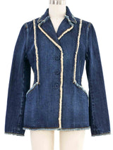 Christian Dior Raw Edge Denim Bar Jacket Jacket arcadeshops.com