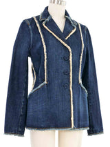 Christian Dior Raw Edge Denim Bar Jacket Jacket arcadeshops.com
