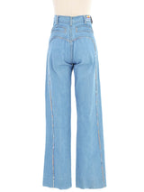 Strawberry Patch Flared Denim Pants Bottom arcadeshops.com