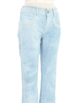 2011 Chanel Embroidered Boot Cut Jeans Bottom arcadeshops.com