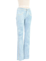 2011 Chanel Embroidered Boot Cut Jeans Bottom arcadeshops.com