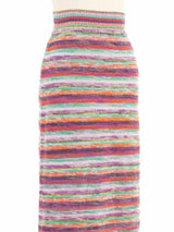 Chloe Knit Stripe Midi Skirt Bottom arcadeshops.com