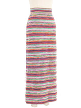 Chloe Knit Stripe Midi Skirt Bottom arcadeshops.com