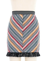 Missoni Fringe Trimmed Chevron Mini Skirt Bottom arcadeshops.com