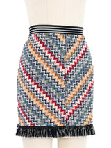 Missoni Fringe Trimmed Chevron Mini Skirt Bottom arcadeshops.com