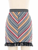 Missoni Fringe Trimmed Chevron Mini Skirt Bottom arcadeshops.com