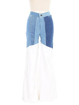 1970s Contrast Patchwork Denim Ensemble Suit arcadeshops.com