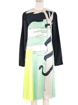 2011 Miu Miu Satin Colorblock Snake Dress Dress arcadeshops.com