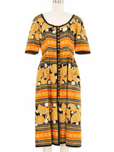 1970s Oscar de la Renta Printed Dress Dress arcadeshops.com