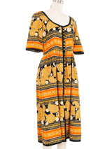 1970s Oscar de la Renta Printed Dress Dress arcadeshops.com