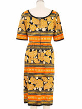 1970s Oscar de la Renta Printed Dress Dress arcadeshops.com