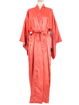 Burnt Orange Dragon Embroidered Satin Robe Jacket arcadeshops.com