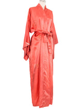 Burnt Orange Dragon Embroidered Satin Robe Jacket arcadeshops.com