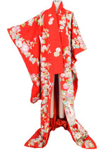 Red Floral Embroidered Dimensional Trim Kimono Jacket arcadeshops.com