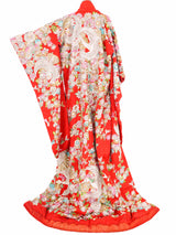 Red Floral Embroidered Dimensional Trim Kimono Jacket arcadeshops.com