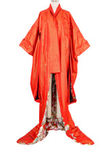 Red Floral Embroidered Dimensional Trim Kimono Jacket arcadeshops.com