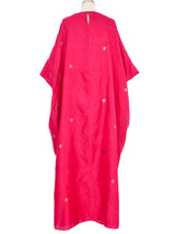 Profils Du Monde Fuchsia Silk Embroidered Caftan Dress arcadeshops.com