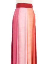 Ombre Paneled Satin Maxi Skirt Bottom arcadeshops.com