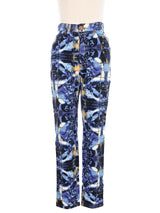 1990s Jean Paul Gaultier Stained Glass Printed Denim Pants Bottom arcadeshops.com