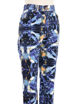 1990s Jean Paul Gaultier Stained Glass Printed Denim Pants Bottom arcadeshops.com