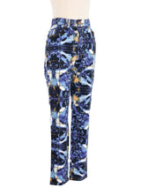 1990s Jean Paul Gaultier Stained Glass Printed Denim Pants Bottom arcadeshops.com