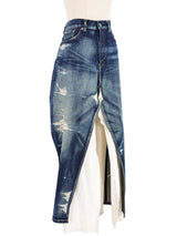 2013 Junya Watanabe Reworked Denim Maxi Skirt Bottom arcadeshops.com