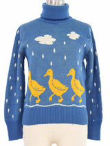 Duck Intarsia Sweater Top arcadeshops.com